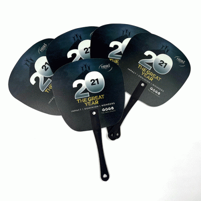 High Quality Custom Made Promotion Round Plastic Fan PP Hand Fans  
