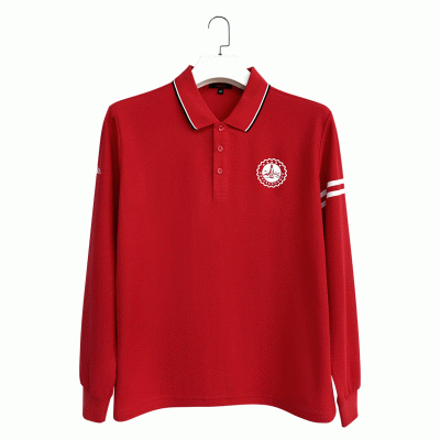 Popular Design Combed Cotton  Long sleeved Polo Shirt Customized Advertising Shirt with Printed Logo Embroidered Polo Collar Long Sleeve-Good products from ProductClub 