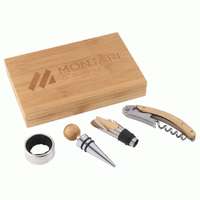 Amazing Hot Sale 4-Piece Bamboo Wine Gift Set-Good products from ProductClub 