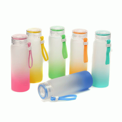 Cheap Promotion Custom Gradient Glass Bottle with Color Silicone Strap-Good products from ProductClub 