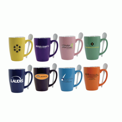 Hot Sale Advertising Custom Printing 11OZ Coffee Mug with Spoon-Good product from ProductClub 