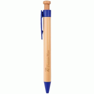 Custom Branded The Camden Bamboo Retractable Wheat Straw Eco-Pen — Printed With Your Logo 