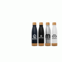 ECO-Friendly 22 oz. Firth Stainless Steel Bottle with Bamboo Trim-Printed With Your Logo