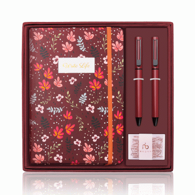 Festival Gifts Customized Ballpoint Pen Stationery Set Amazon's Hot Sale High Aesthetic Fashion Creative Student Notebook set Business gift set-Good product from ProductClub 