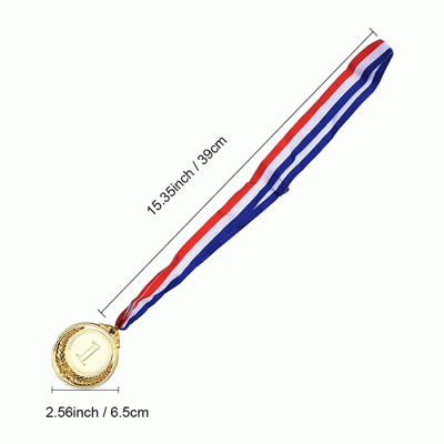 Manufacturer Cheap Printing Sports Award Medals Gold Silver Bronze Winner Medals With Neck Ribbon Lanyard  