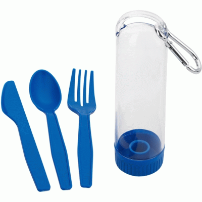 Custom Cutlery Kit Set with Carabiner for Commercial Activities-Good products from ProductClub 