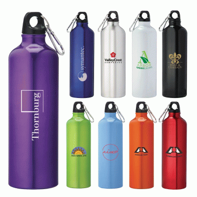 Portable Aluminum Sports Bottle with Carabiner-Good products from ProductClub 