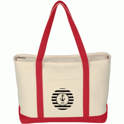 Top Quality Large Heavy Zipper Cotton Canvas Custom Boat Tote Bag -Good products from ProductClub 