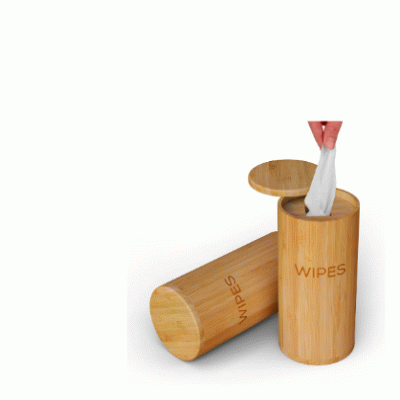 ECO-FRIENDLY Natural bamboo   Decorative Disinfecting Wipe Container for Bathroom, Kitchen, Countertop, and Home Storage- Bamboo Cleaning Disinf 