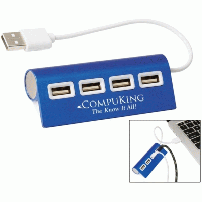 Amazing 4-Port Aluminum Custom USB Hub-Good products from ProductClub 