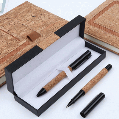 Eco- Friendly Cork Patterned Business Gift Signature Pen Custom Copper Rod Ballpoint Pen -Good products from ProductClub 