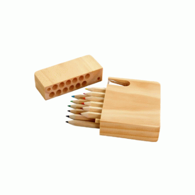 Promotional Nature Colored Pencil Set with Wood Case 