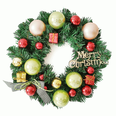 Factory Price Christmas Garland Plastic Christmas Party Decorative Christmas Wreath  
