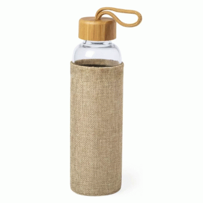 Simplicity Custom Glass Drink Bottles With Custom Natural Sleeve-Good products from ProductClub 