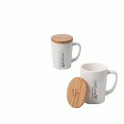 Custom Branded Chic Mug With Bamboo Lid — Printed With Your Logo 