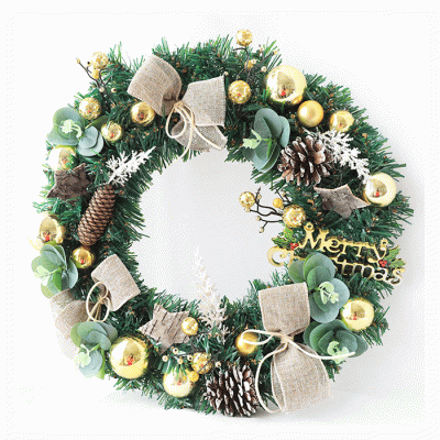 Factory Price Garland Arrangement Christmas Ornament Christmas Wreath Decorative Wreath  
