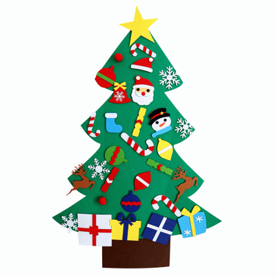 Amazon Hot Sale Christmas Tree Decoration Hanging Custom DIY Felt Christmas Tree  