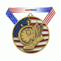 Custom Design Track & Field Medal Metal Award Marathon Running Sport Medal Ribbon 