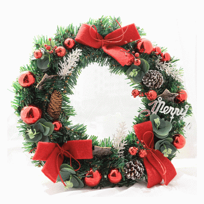Factory Price Garland Arrangement Christmas Ornament Christmas Wreath Decorative Wreath  