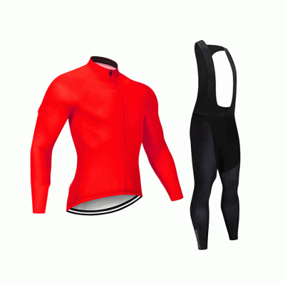 Custom Cycling Winter Jersey Set Unisex Cycling Clothing Breathed Long Sleeve Cycling Suit  