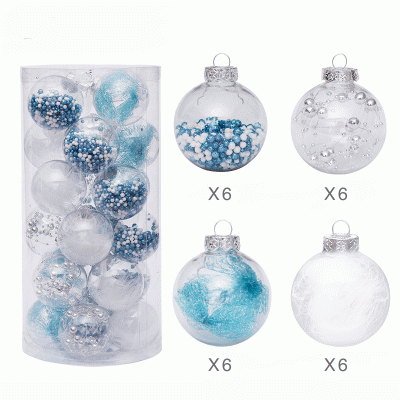High Quality Christmas Gift Set Plastic Christmas Ornaments Balls  