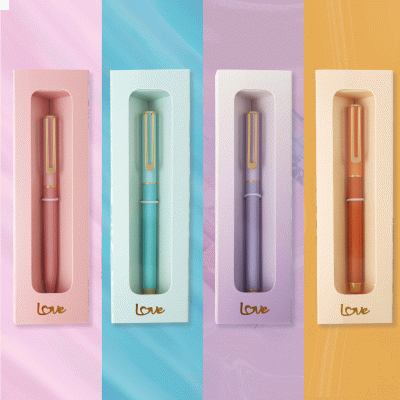 Customized  Aesthetic Gel pen, Cultural and Creative Gift Metal Sign Pens, Wholesale Full Color  Ballpoint Pens With Gift Box-Good product from ProductClub 