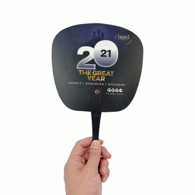 High Quality Custom Made Promotion Round Plastic Fan PP Hand Fans  