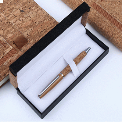 Customized Cork PU Leather Wood Grain Ballpoint Pen Customized Personalized and Fashionable New Style Business Advertising Gifts Metal Pen-Good products from ProductClub 