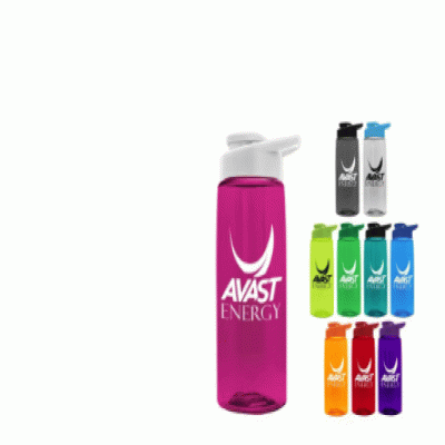 Perfect Promotional Gift-Custom Branded 26 oz Flair Bottle with Drink-Thru Lid — Printed With Your Logo 