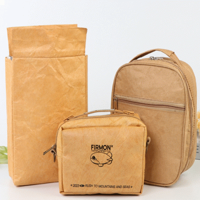 Handheld backpack DuPont paper bag, bento aluminum foil insulation bag-(Recycled materials - materials from nature) 
