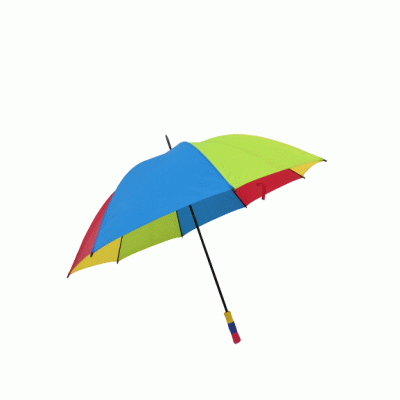Popular Promotional Gifts Customized Rainbow Manual Open Multi Color Rain Unilever Windproof Straight Umbrella 