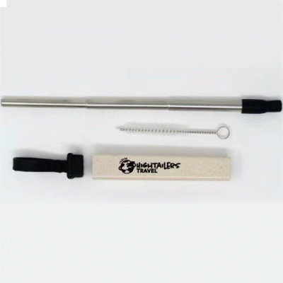 Custom Branded Eco-Sipper Wheat Straw Set — Printed With Your Logo 