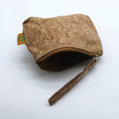 Cork coin bag-(Recycled materials - materials from nature) 