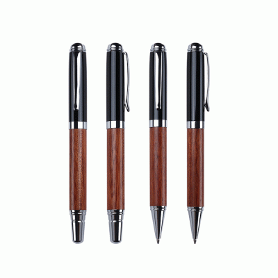 Laser Logo Metal & Wood Signature Pens Customized Metal Pens for Bank Gifts & Business Gifts-Good products from ProductClub 
