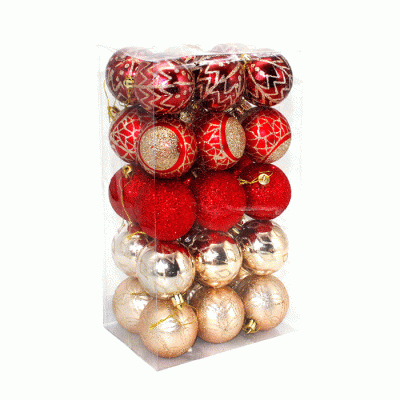Custom Design Christmas Ball Promotional Ornaments Plastic Christmas Logo Ball  