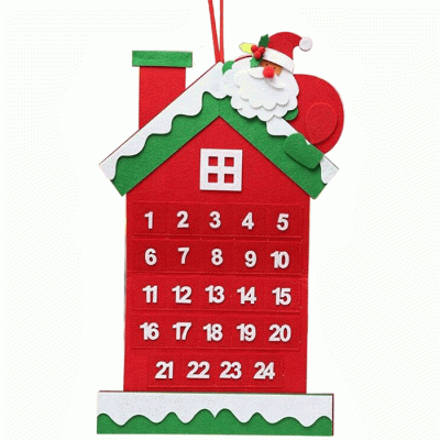 Amazon Hot Sale Felt Christmas Tree Calendar Decoration For Kids  